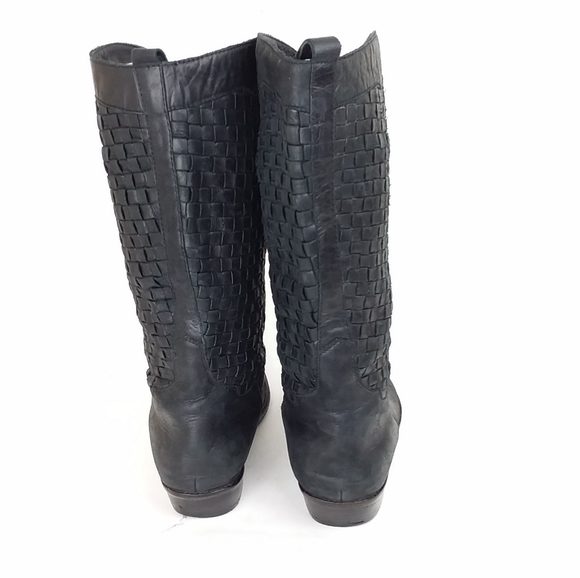 Anthropologie Farylrobin Black Weaved Boots - Picture 5 of 5